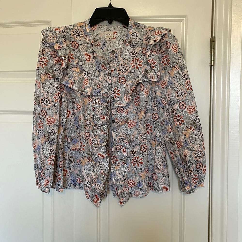 Rebecca Taylor La Vie Ruffle Blouse